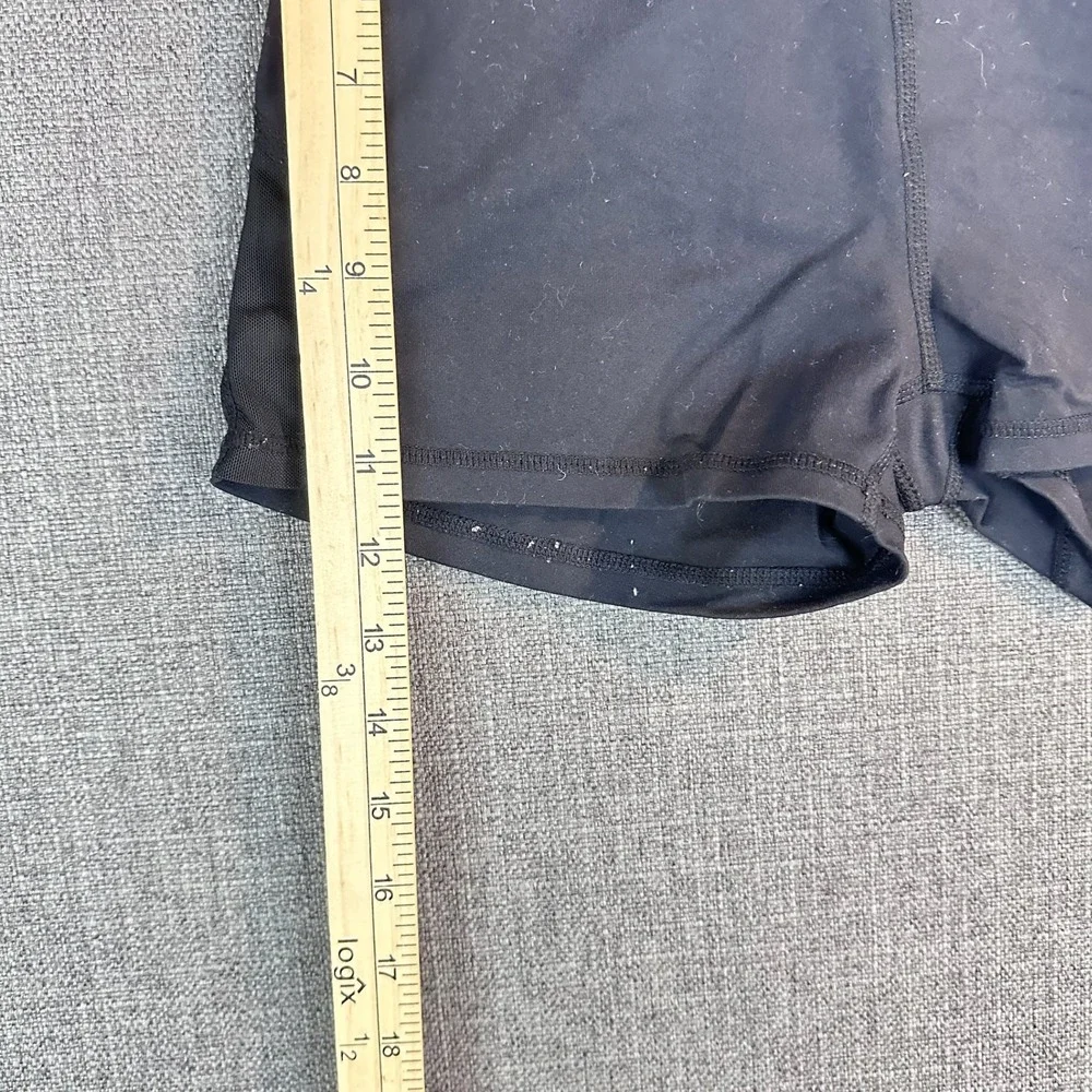 Athletic Works Black Mesh Pocket High‎ Waist Athletic Shorts Women's